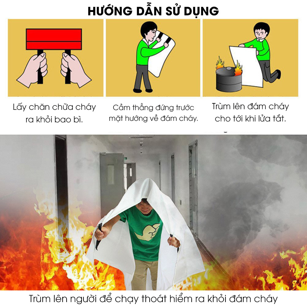 Cách sử dụng chăn chữa cháy hiệu quả